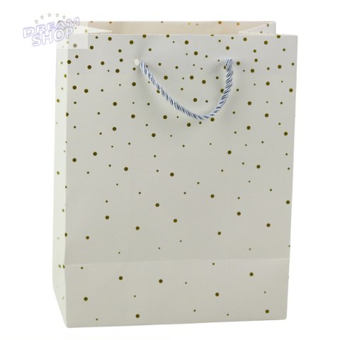 Torba Prezentowa Ze Złotymi Kropkami 23 x 18 x 10,5 cm Torba Prezentowa Ze Złotymi Kropkami 23 x 18 x 10,5 cm