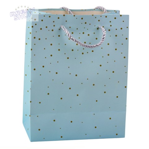 Torba Prezentowa Ze Złotymi Kropkami 23 x 18 x 10,5 cm Torba Prezentowa Ze Złotymi Kropkami 23 x 18 x 10,5 cm
