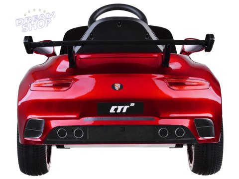 Autko elektryczne na akumulator czerwone Porsche RUF CTR3 + pilot PA0327