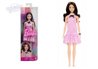 Barbie lalka Fashionistas sukienka różowa kratka