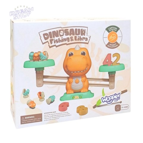 WOOPIE Waga Szalkowa Równoważnia Gra Łowienie Dinozaurów Rybek Nauka Liczydło WOOPIE Waga Szalkowa Równoważnia Gra Łowienie Dinozaurów Rybek Nauka Liczydło