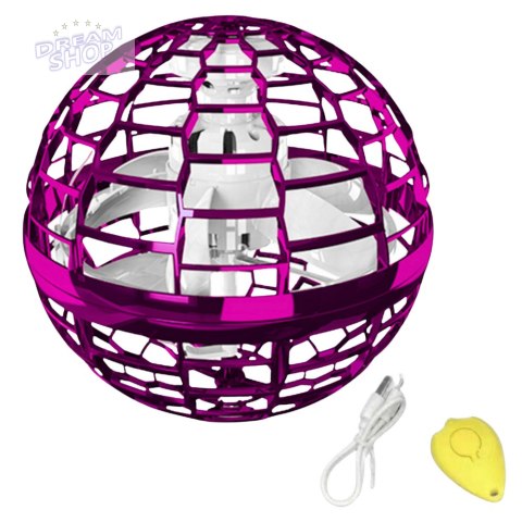Latająca Wirująca Kula Flynova Sterowana Ręką Różowa LED 10 cm Latająca Wirująca Kula Flynova Sterowana Ręką Różowa LED 10 cm