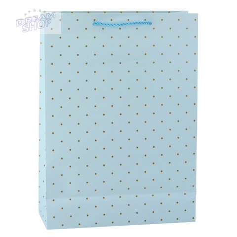 Torba Prezentowa Klasyczna W Złote Kropki 41 x 30 x 12 cm Torba Prezentowa Klasyczna W Złote Kropki 41 x 30 x 12 cm