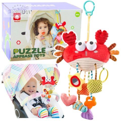 Zabawka Sensoryczna Zawieszka Do Łóżeczka Krab 9w1