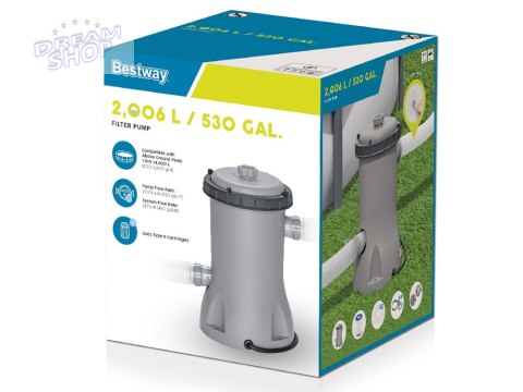 Bestway Pompa filtrująca do basenu wyd 2m3/h 58383 Bestway Pompa filtrująca do basenu wyd 2m3/h 58383