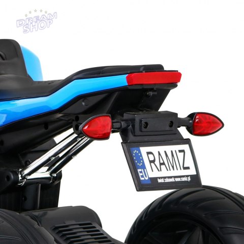 Motor Future na akumulator dla dzieci Niebieski + Panel audio + Wolny Start + Koła EVA Motor Future na akumulator dla dzieci Niebieski + Panel audio + Wolny Start + Koła EVA