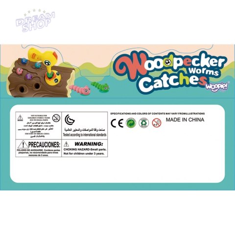 WOOPIE Magnetyczna Gra Zręcznościowa Złap Robaczka 2 Dzięcioły + 10 Robaczków WOOPIE Magnetyczna Gra Zręcznościowa Złap Robaczka 2 Dzięcioły + 10 Robaczków