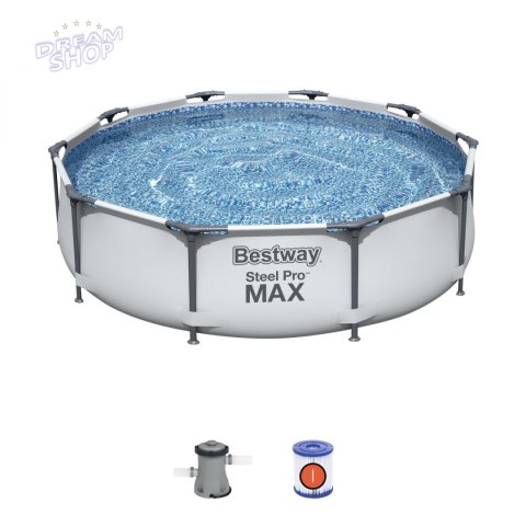 Basen Stelażowy Steel Pro MAX 305x76 Okrągły 10FT BESTWAY 3w1