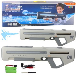 Elektryczny Automatyczny Karabin Pistolet Na Wodę Biało Szary 1000ml 61cm