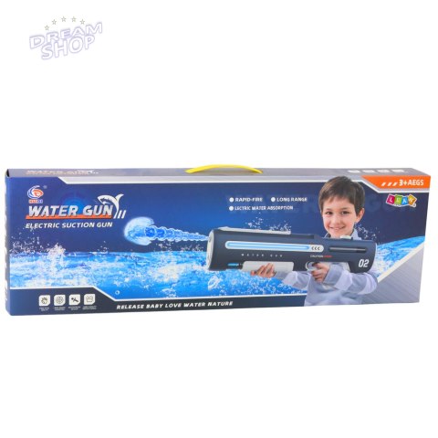 Elektryczny Automatyczny Karabin Pistolet Na Wodę Biało Szary 1000ml 61cm