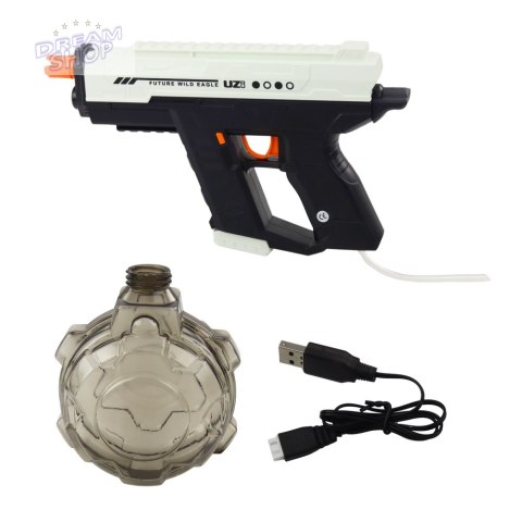 Elektryczny Pistolet Na Wodę Automatyczny 10m Czarno Biały 800ml