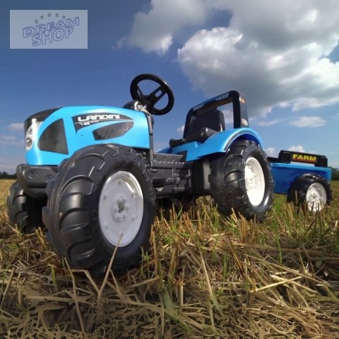 FALK Traktor Landini na pedały z przyczepą Niebieski od 3 lat FALK Traktor Landini na pedały z przyczepą Niebieski od 3 lat