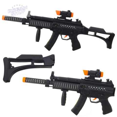 Karabin Maszynowy Zabawkowy Światła Dźwięki Czarny 62cm Karabin Maszynowy Zabawkowy Światła Dźwięki Czarny 62cm