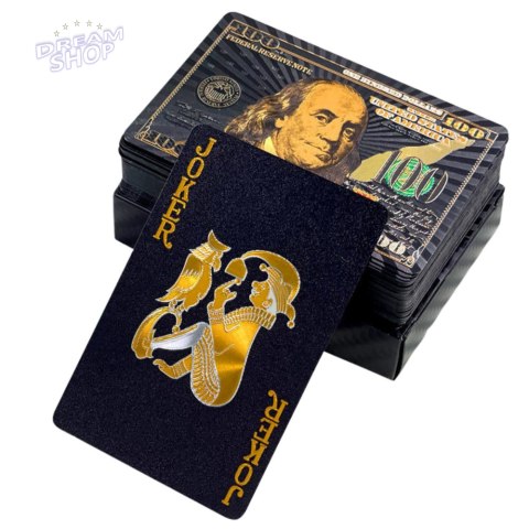Karty Do Gry Towarzyskiej Eleganckie Banknot Dolar Czarne Talia 54 Karty Karty Do Gry Towarzyskiej Eleganckie Banknot Dolar Czarne Talia 54 Karty