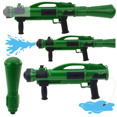 Pistolet Broń Na Wodę Bazooka Z Pompą 73 cm Zielona 1100ml