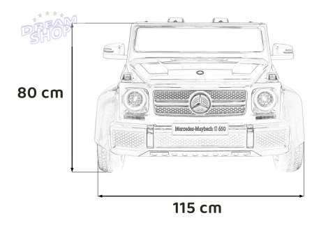 Pojazd Mercedes Benz MAYBACH G650 Biały Pojazd Mercedes Benz MAYBACH G650 Biały