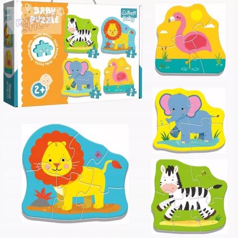 Puzzle Baby Classic Zwierzątka na safari TREFL 36073 Puzzle Baby Classic Zwierzątka na safari TREFL 36073