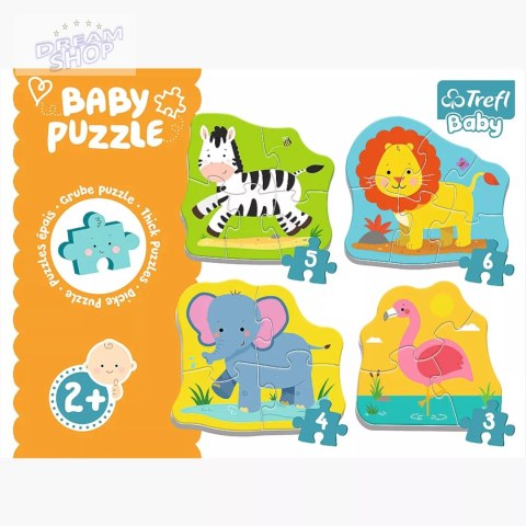 Puzzle Baby Classic Zwierzątka na safari TREFL 36073 Puzzle Baby Classic Zwierzątka na safari TREFL 36073