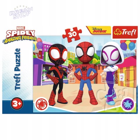 Puzzle Marvel Spiderman 30 el. Przygody Spidey'a i przyjaciół Trefl 18285 Puzzle Marvel Spiderman 30 el. Przygody Spidey'a i przyjaciół Trefl 18285