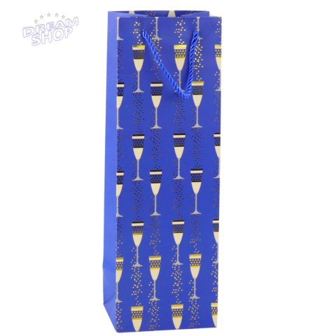 Torba Prezentowa Na Butelkę Motyw Kieliszków 36 x 12 x 10 cm Torba Prezentowa Na Butelkę Motyw Kieliszków 36 x 12 x 10 cm