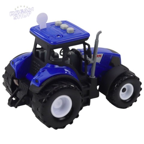 Traktor Farmerski Rolniczy Światła Dźwięki Niebieski 1:36 Traktor Farmerski Rolniczy Światła Dźwięki Niebieski 1:36