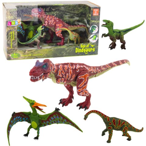 Zestaw Figurek Dinozaury Ruchome Nogi Paszcze 4szt Zestaw Figurek Dinozaury Ruchome Nogi Paszcze 4szt