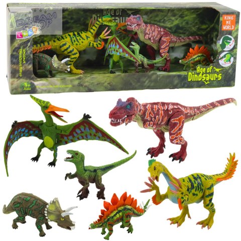 Zestaw Figurek Dinozaury Ruchome Nogi Paszcze 6szt Zestaw Figurek Dinozaury Ruchome Nogi Paszcze 6szt