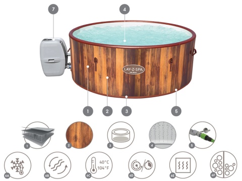 Lay-Z-Spa Helsinki Air Jet Jacuzzi BESTWAY