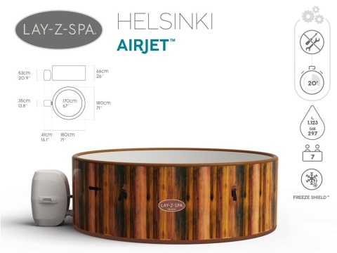 Lay-Z-Spa Helsinki Air Jet Jacuzzi BESTWAY