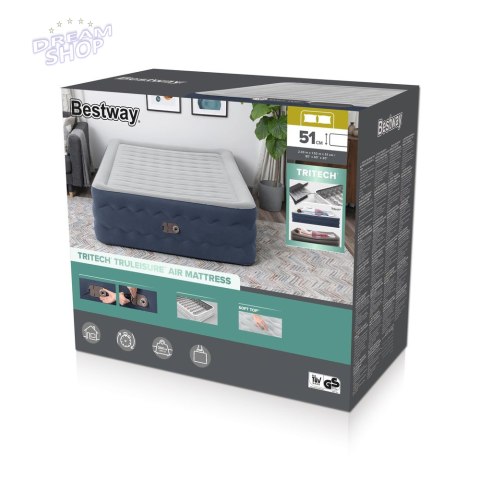 Dmuchany Materac 203 x 152 x 51 cm Bestway 6716P Dmuchany Materac 203 x 152 x 51 cm Bestway 6716P