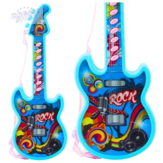 Gitara Elektryczna Dla Dzieci Melodie Gama Solmizacyjna Niebieski