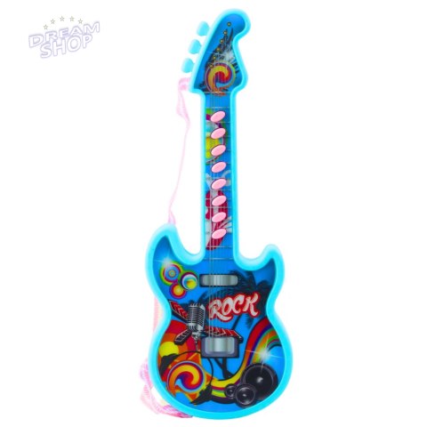 Gitara Elektryczna Dla Dzieci Melodie Gama Solmizacyjna Niebieski