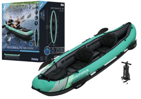 Kajak Dmuchany Dwuosobowy 330 x 86 cm Bestway 65052 Kajak Dmuchany Dwuosobowy 330 x 86 cm Bestway 65052