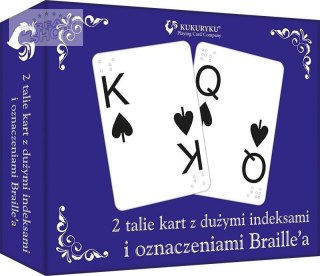 Karty z dużymi indeksami i znakami Braille'a