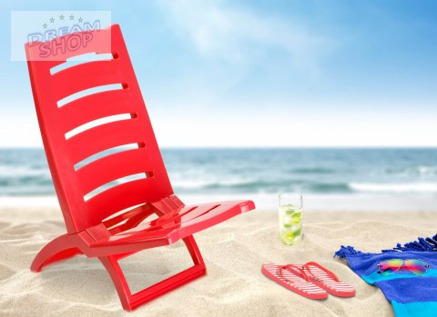 Krzesło plażowe TIRRENO czerwone Krzesło plażowe TIRRENO czerwone