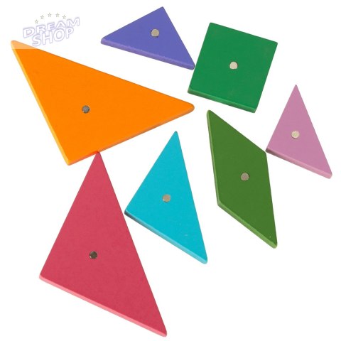 Książeczka magnetyczna układanka klocki 3D tangram Książeczka magnetyczna układanka klocki 3D tangram