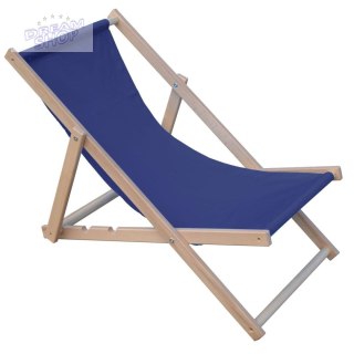 LEŻAK DREWNIANY CLASSIC GRANATOWY