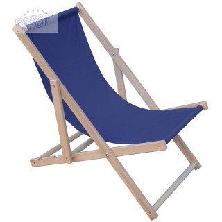 LEŻAK DREWNIANY CLASSIC GRANATOWY