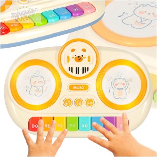 Pianinko organki interaktywne dla dzieci edukacyjne beżowy