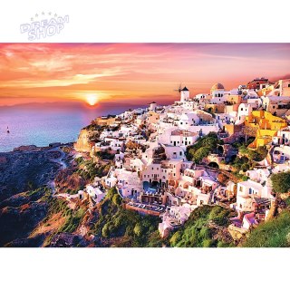 Puzzle - 1000 - Zachód słońca nad Santorini - 500 px - Trefl 10435