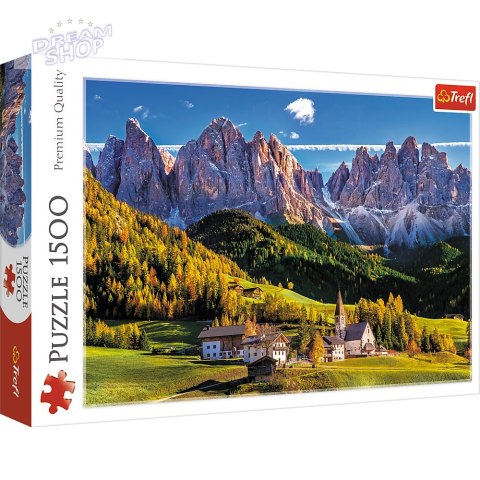 Puzzle - 1500 - Dolina Val di Funes, Dolomity, Włochy Trefl 26163 Puzzle - 1500 - Dolina Val di Funes, Dolomity, Włochy Trefl 26163