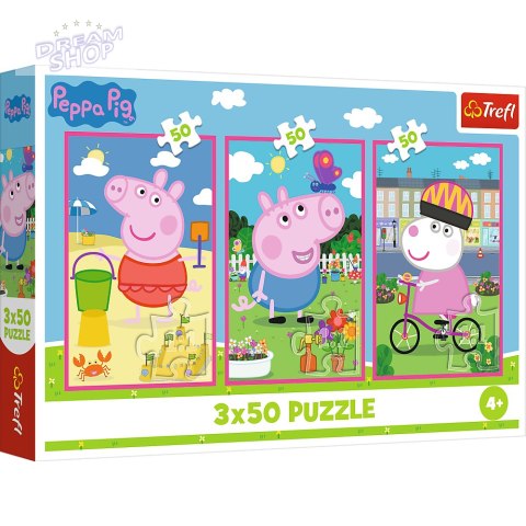 Puzzle - 3x50 - Siła przyjaźni Świnka Peppa Trefl 34877 Puzzle - 3x50 - Siła przyjaźni Świnka Peppa Trefl 34877