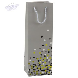 Torba Prezentowa Na Butelkę Wino W Kropki 36 x 12 x 9cm