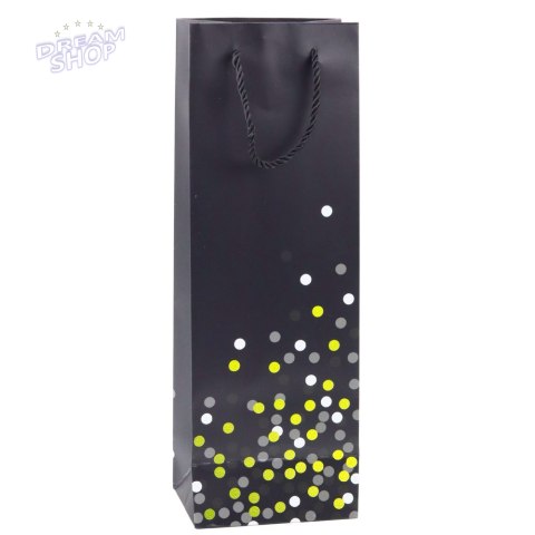 Torba Prezentowa Na Butelkę Wino W Kropki 36 x 12 x 9cm Torba Prezentowa Na Butelkę Wino W Kropki 36 x 12 x 9cm