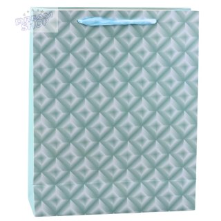 Torba Prezentowa Z Tłoczeniem Błękitna Turkusowa 32 x 26 x 10cm