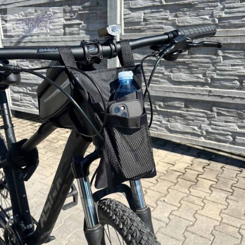Torba na rower hulajnogę kierownicę telefon sakwa rowerowa czarna Torba na rower hulajnogę kierownicę telefon sakwa rowerowa czarna