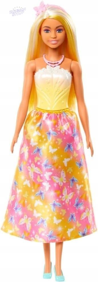 Barbie Księżniczka żółto - różowy strój HRR09 Barbie Księżniczka żółto - różowy strój HRR09