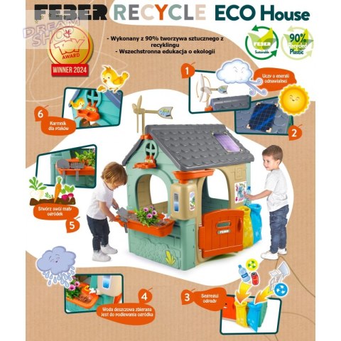 FEBER Domek ogrodowy Recycle Eco Segregacja Odpadów Zielona Energia