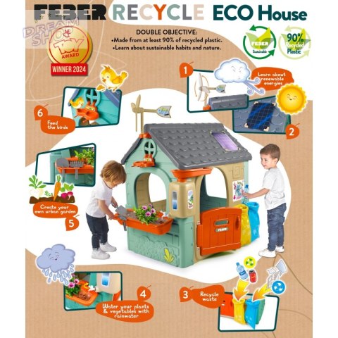 FEBER Domek ogrodowy Recycle Eco Segregacja Odpadów Zielona Energia
