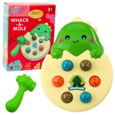 Gra Zrecznościowa Mini Whack A Mole Dinozaur W Jajku Zielony Gra Zrecznościowa Mini Whack A Mole Dinozaur W Jajku Zielony